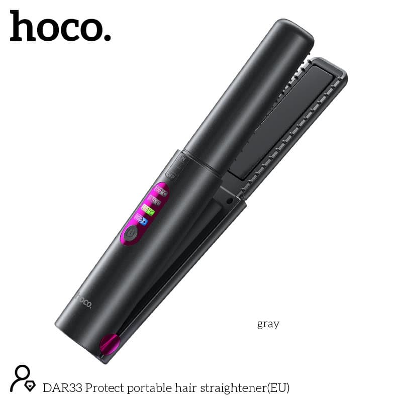 Hoco DAR33 5000mAh Rechargeable Portable Hair Straightner