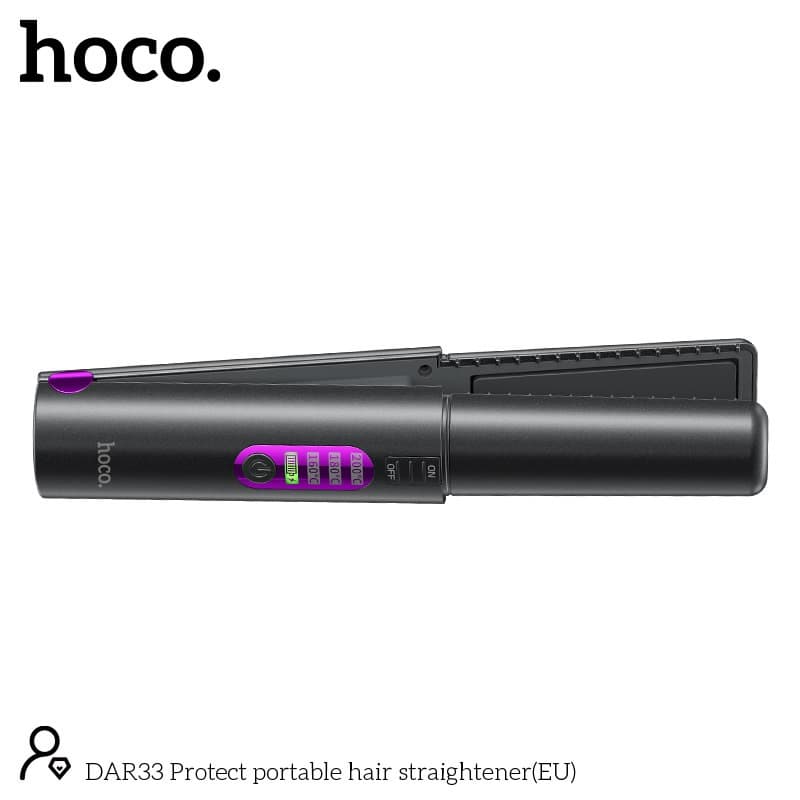 Hoco DAR33 5000mAh Rechargeable Portable Hair Straightner view 4