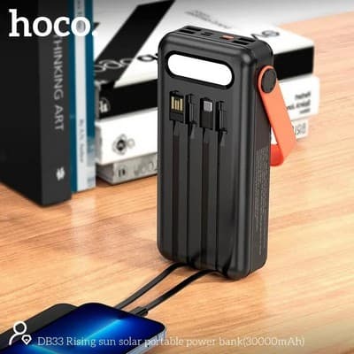 Hoco DB33 Solar Charging Portable Power Bank 30000mAh view 2