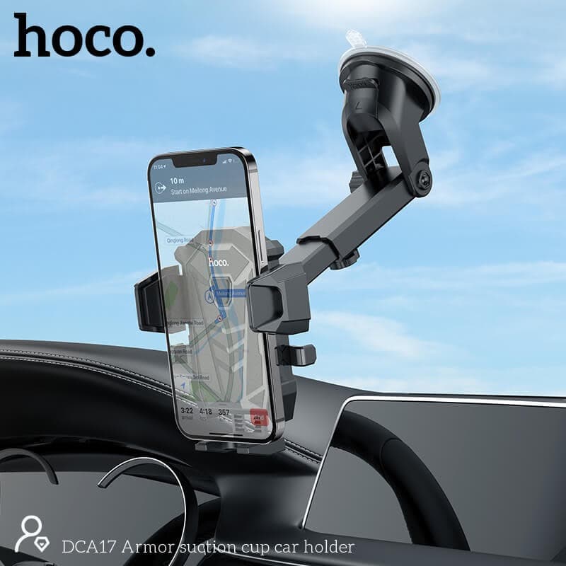 Hoco DCA17 Armor Suction Cup Car Phone Holder view 4