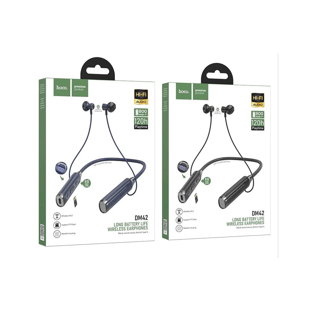 Hoco DM42 Wireless Bluetooth Neckband Earphone 120 Hours Backup view 4