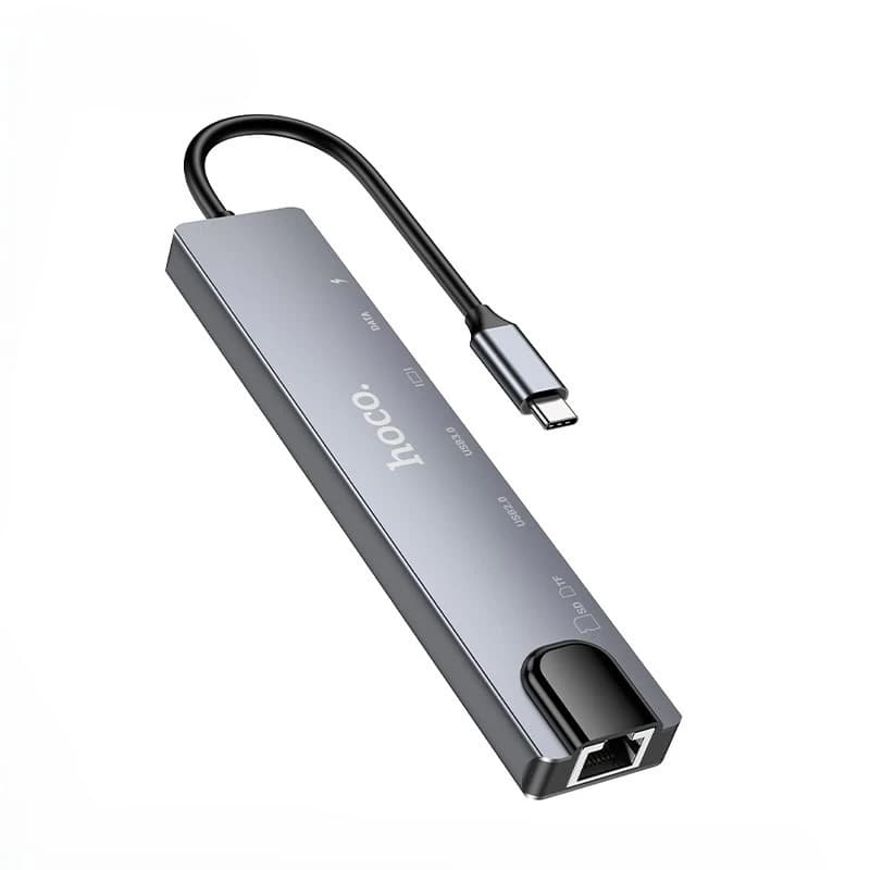 Hoco DUP09 8-in-1 Docking Hub Converter Adapter view 2