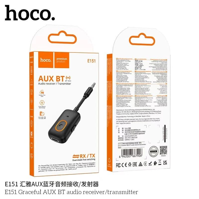 Hoco E151 Graceful 2-in-1 Bluetooth 5.4 Audio Receiver & Transmitter view 5