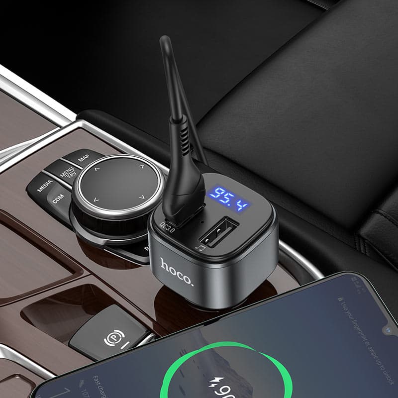 HOCO E67 QC3.0 Car Charger With Wireless FM Transmitter view 3