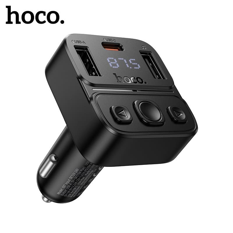Hoco E87 Car Charger With FM Bluetooth Car Transmitter