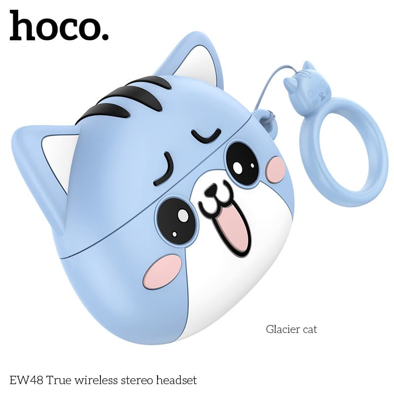 HOCO EW48 True Wireless Stereo Earbuds Bluetooth 5.3 Cute Cat Design view 4