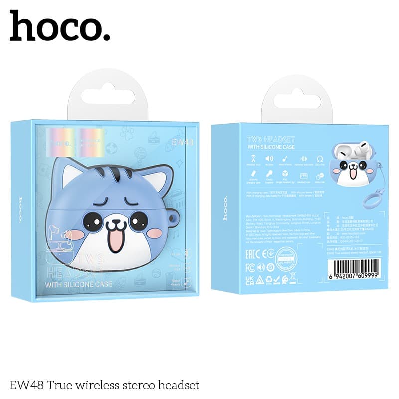 HOCO EW48 True Wireless Stereo Earbuds Bluetooth 5.3 Cute Cat Design view 5