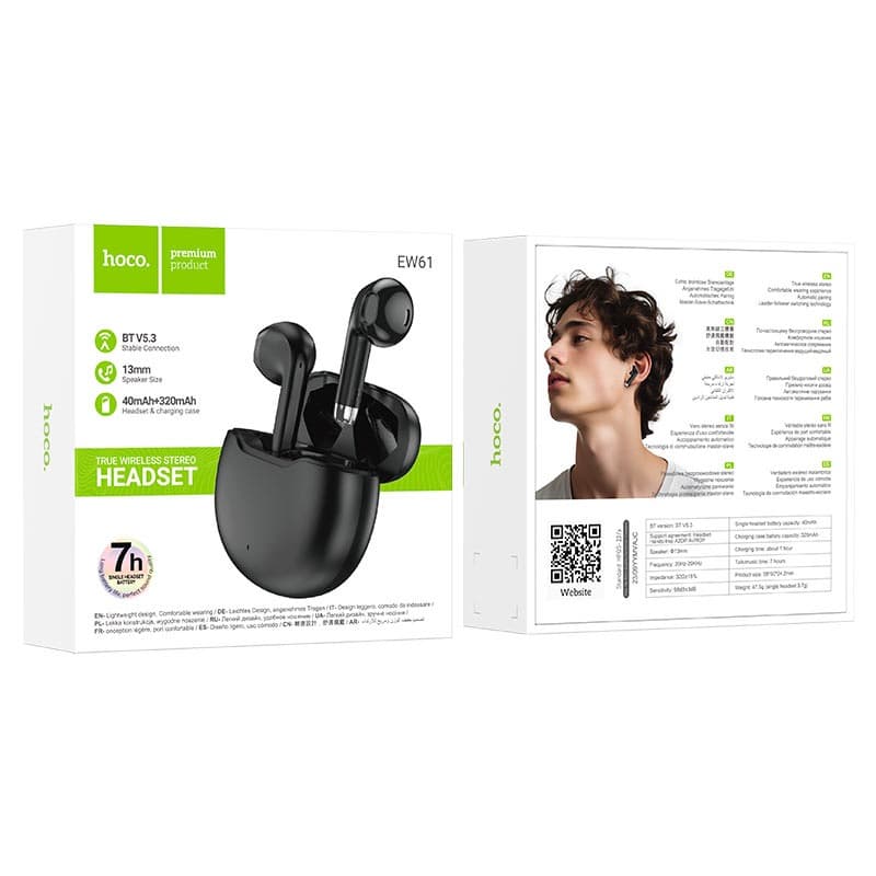 Hoco EW61 TWS Wireless Bluetooth Earbuds view 5