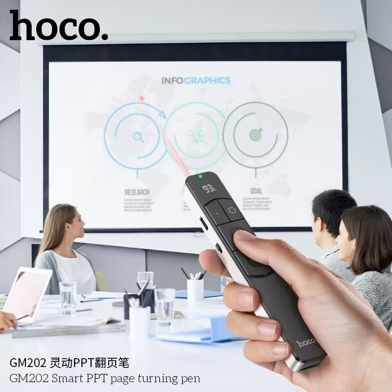 Hoco GM202 Laser Pointer Smart PPT Page Turning Pen Presenter view 3