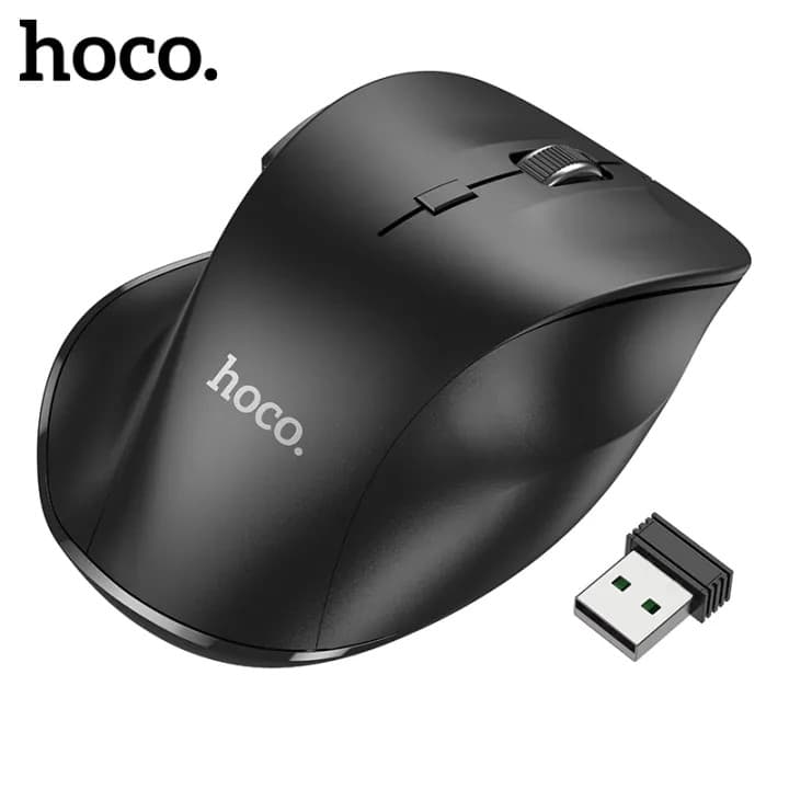 Hoco GM24 Wireless Mouse Dual Mode Bluetooth 2.4gHz USB Side Buttons Wireless Mouse