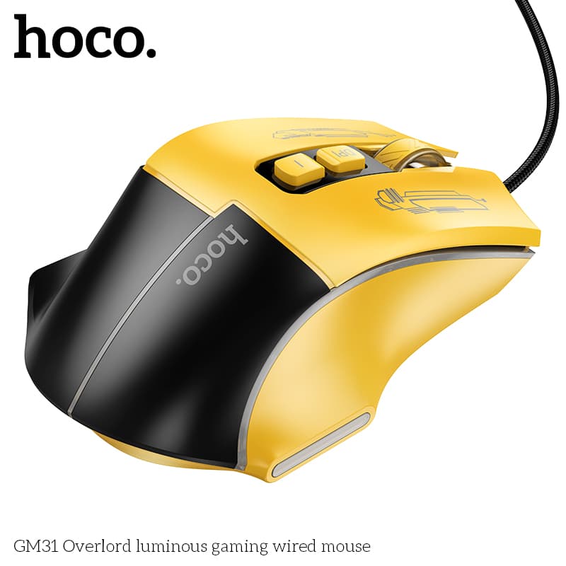 HOCO GM31 Overlord Luminous Wired Gaming Mouse view 2