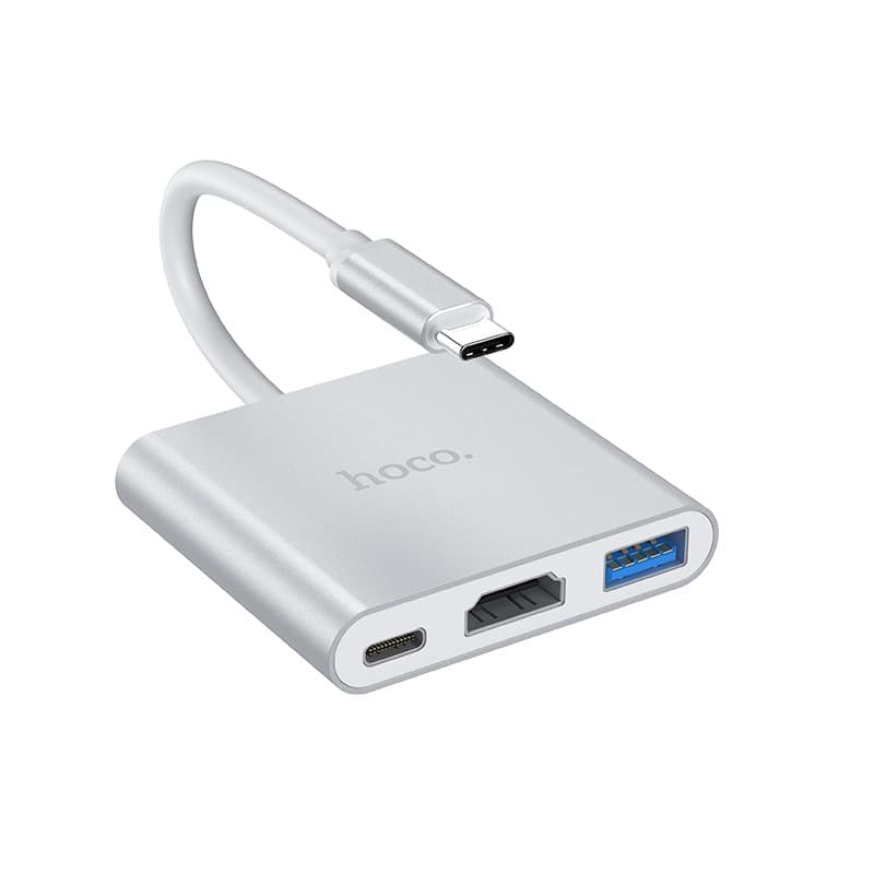 Hoco HB14 Type C Hub USB3.0 + HDMI + PD view 2