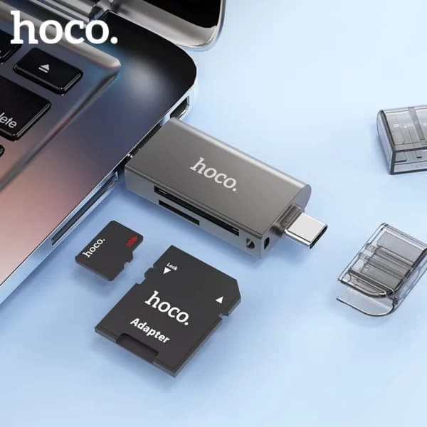 Hoco HB39 Card Reader USB Type C 3.0 High Speed Zinc Alloy Memory Cardreader view 2