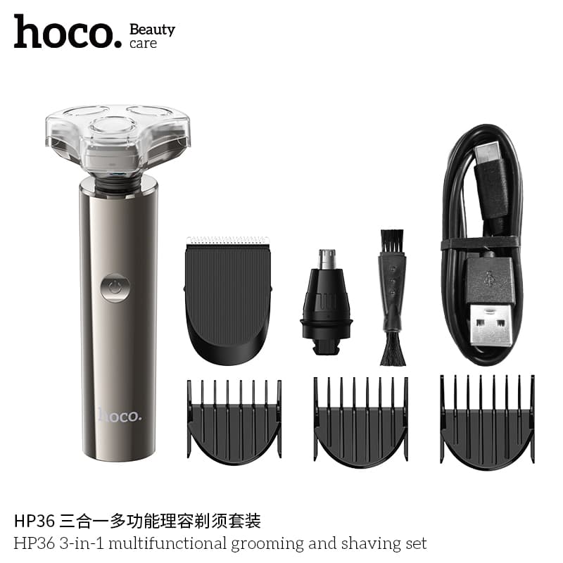 Hoco HP36 3 In 1 Multifunction Shaver Hair Trimmer And Grooming Kit view 6
