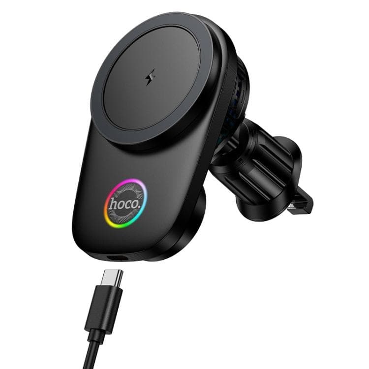 Hoco HW36 Electric Rotating Magnetic Wireless Fast Charging Car Air Outlet Phone Holder