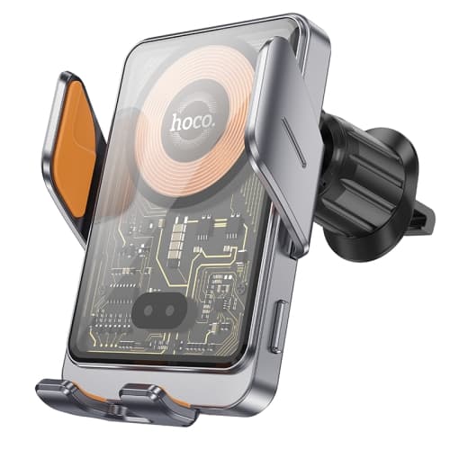 Hoco HW7 Transparent Discovery Edition Air Outlet Infrared Wireless Fast Charging Car Phone Holder