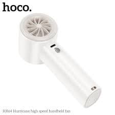 Hoco HX64 Hurricane High Speed Handheld Fan 3600mAh Long Battery Life Turbo Speed Hand Fan view 3