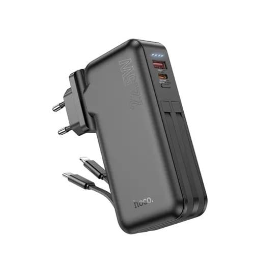 Hoco J126 10000mAh Travel 22.5W Fully Compatible Power Bank With Cable US/EU