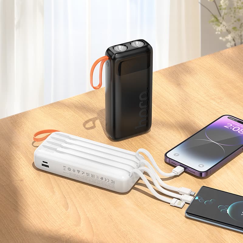 Hoco J151A 20000mAh Powerbank PD Type C 20W And USB-A With Digital Led Indicator And Dual Light view 3