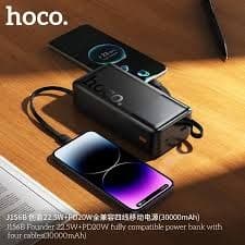 HOCO J156B 30,000 mAh Powerbank With Attached Cables view 4