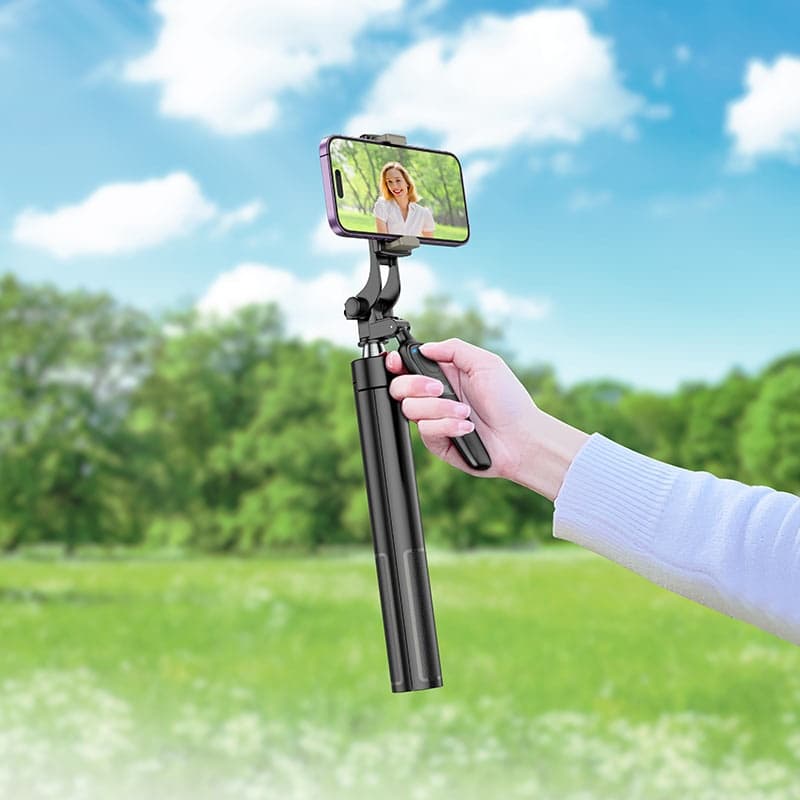 Hoco K19 Soul 1.57m Live Broadcast Tripod & Selfie Stick With Detachable Bluetooth Remote view 3