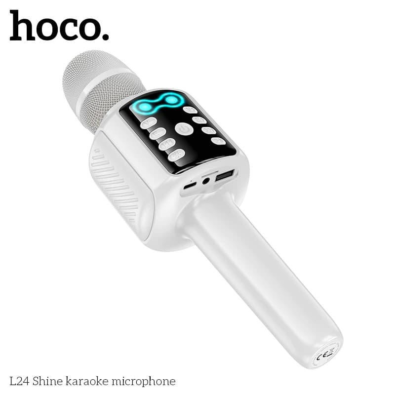 HOCO L24 2-in-1 Karaoke Microphone with Built-in Speaker (5W) And RGB Lighting view 4