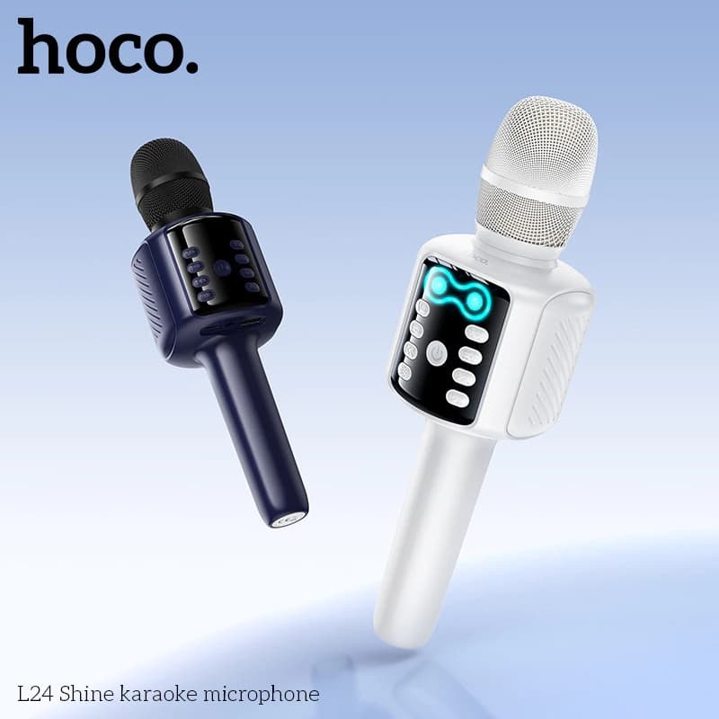 HOCO L24 2-in-1 Karaoke Microphone with Built-in Speaker (5W) And RGB Lighting view 5