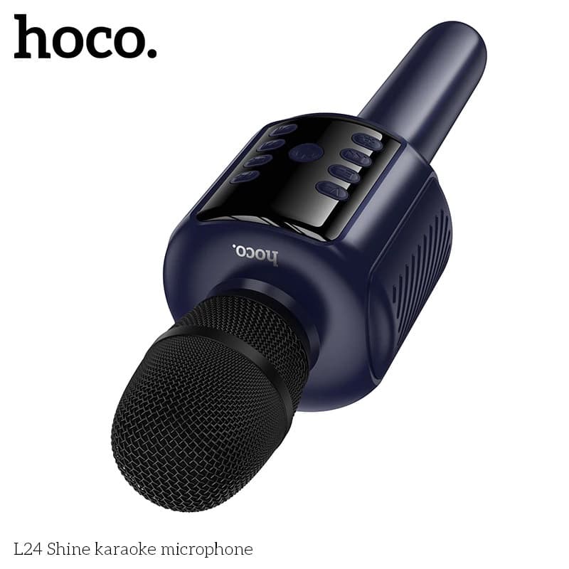 HOCO L24 2-in-1 Karaoke Microphone with Built-in Speaker (5W) And RGB Lighting view 2