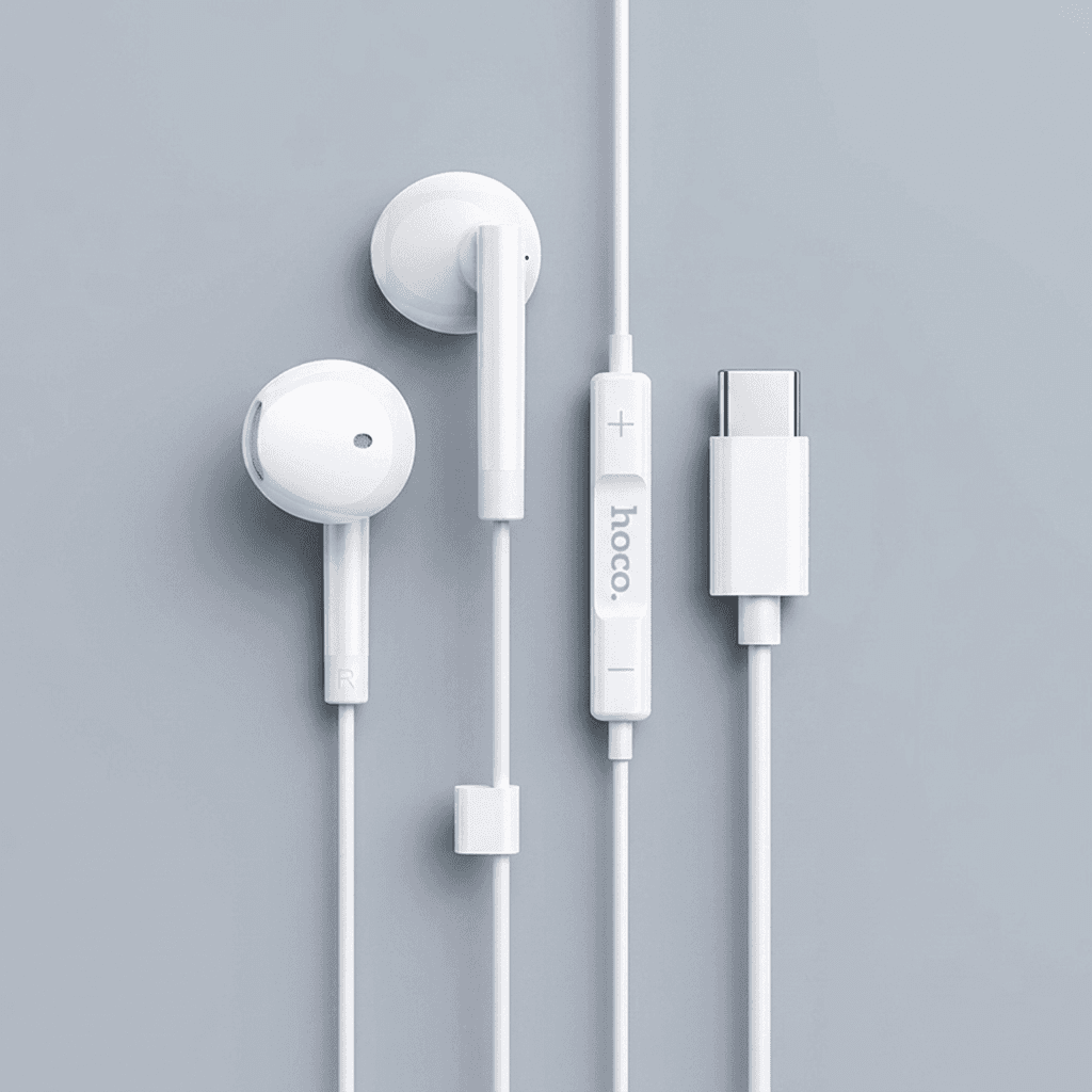 Hoco M95 Type-C Wire-controlled Earphones With Mic & Digital Chip