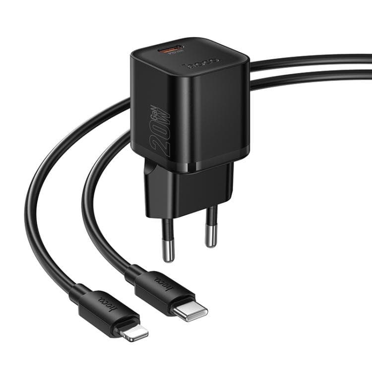 HOCO N64 GaN PD20W Type-C Single-Port Charger With 1m Type-C To 8-Pin Cable view 2