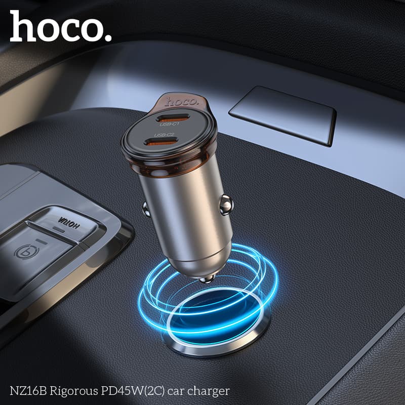Hoco NZ16B PD 45W (2C) Car Charger view 3