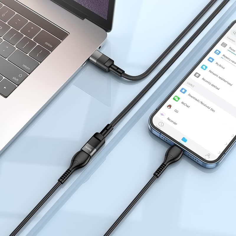 Hoco U107 3A USB C Male To USB C Female Extension Cable view 2