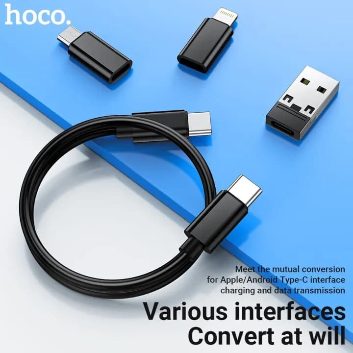 Hoco U114 60W All In One Cable Set Type C Micro Lightning Adapter view 5