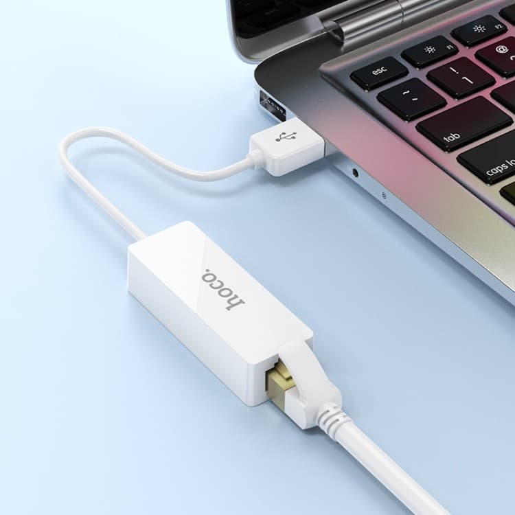 Hoco UA22 Acquire USB To RJ45 Wired 100 Mbps Ethernet Adapter view 2