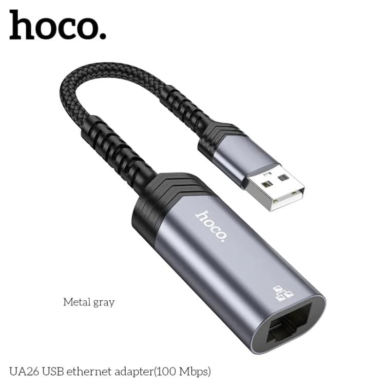 Hoco UA26 USB Ethernet Adapter (100 Mbps) view 2