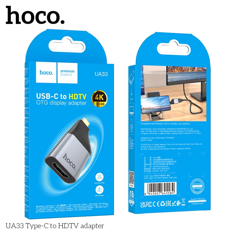 Hoco UA33 Type C To HDMI Converter view 4