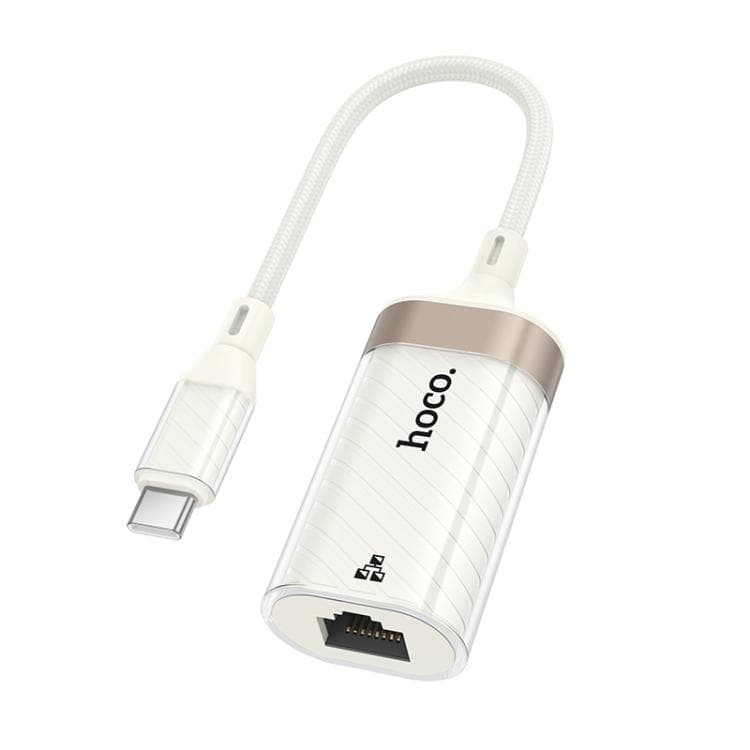Hoco UA41B Crystal 100Mbps Type-C To RJ45 Ethernet Adapter