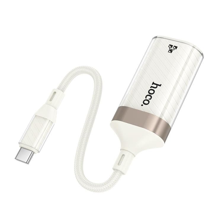 Hoco UA41B Crystal 100Mbps Type-C To RJ45 Ethernet Adapter view 2