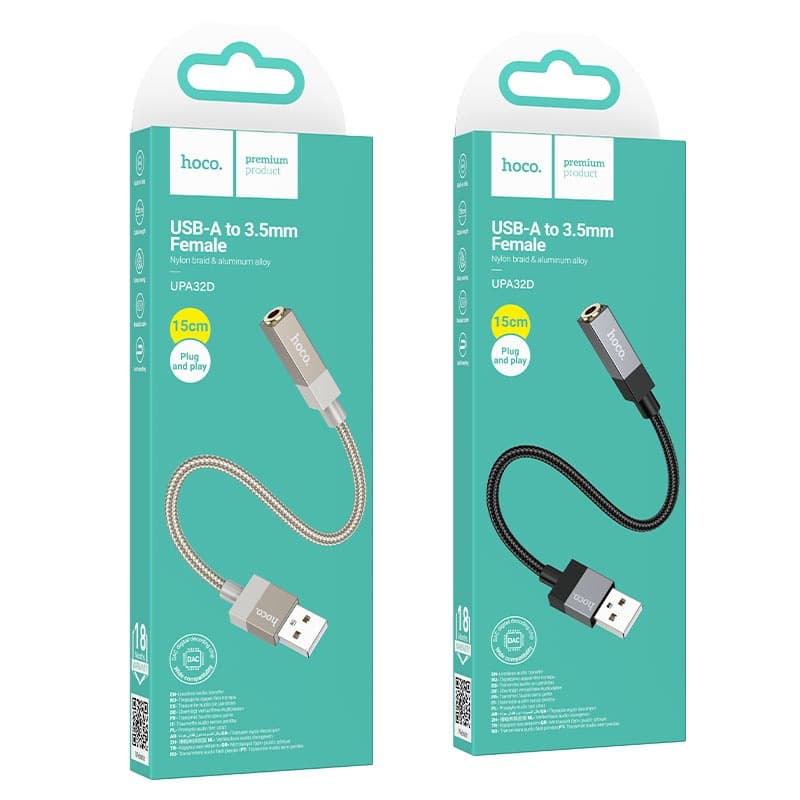 HOCO UPA32D USB-A To 3.5mm Audio Converter view 4