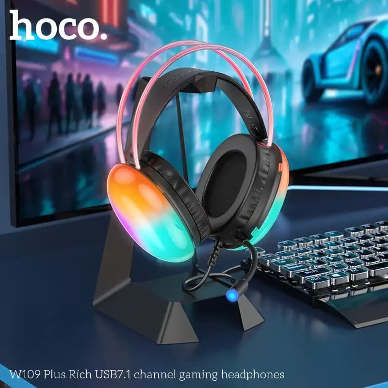 Hoco W109 Plus 7.1 Surround Sound Gamingg Headphone view 2