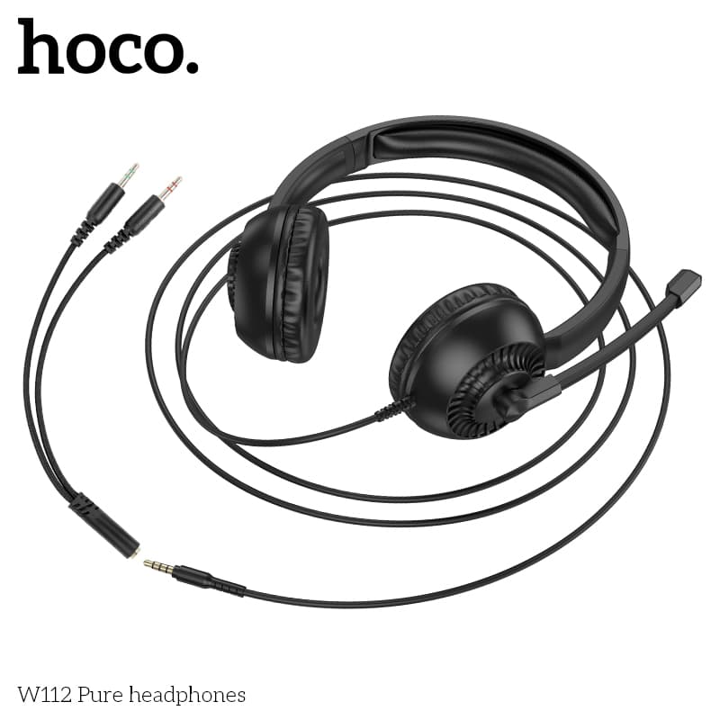 Hoco W112 Wired Headphone With Mic view 3