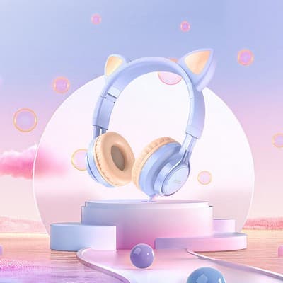 Hoco W36 Cat Ear Headphones With Mic view 3