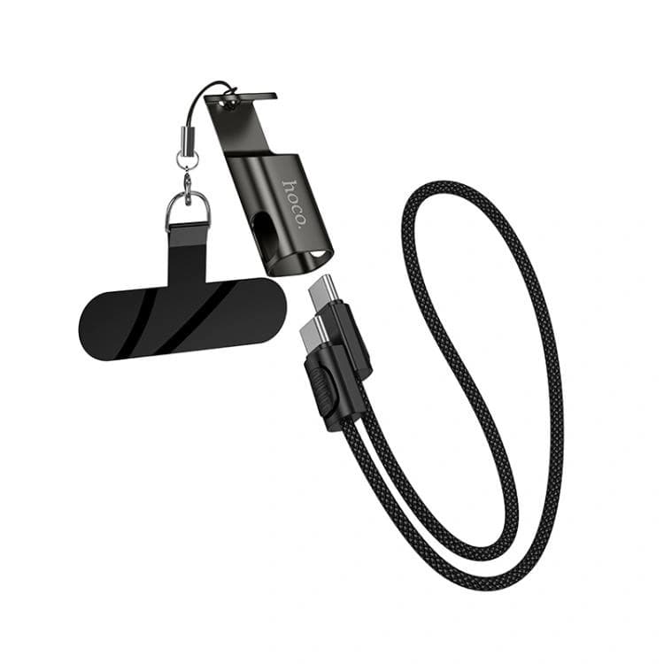 Hoco X126 Fast Charging Cable 60W Type-C to Type-C With Integrated Lanyard And Phone Stand