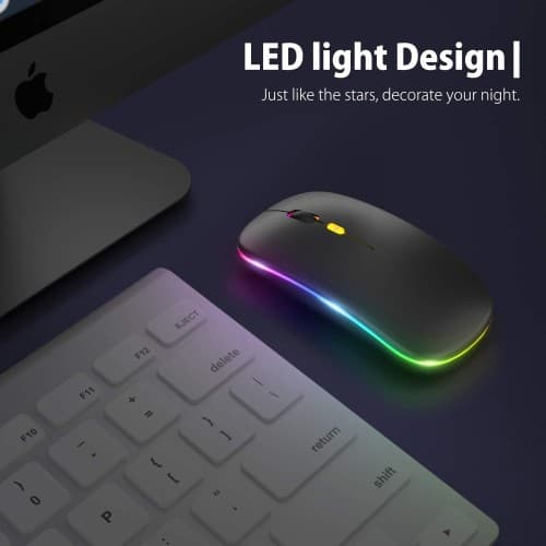 HP W10 LED Wireless Optical Rechargeable Mouse Silent Click 2.4G view 3