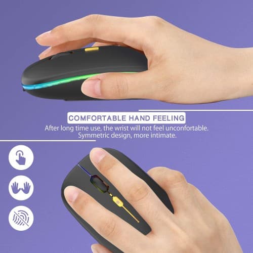 HP W10 LED Wireless Optical Rechargeable Mouse Silent Click 2.4G view 4