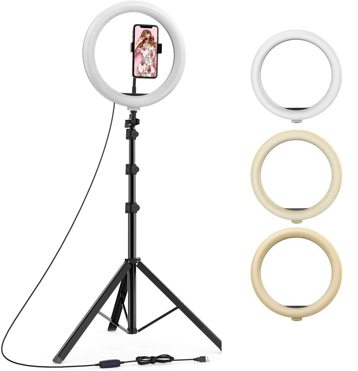 HX260 26 Cm LED Ring Fill Light For Phone With Tripod Stand