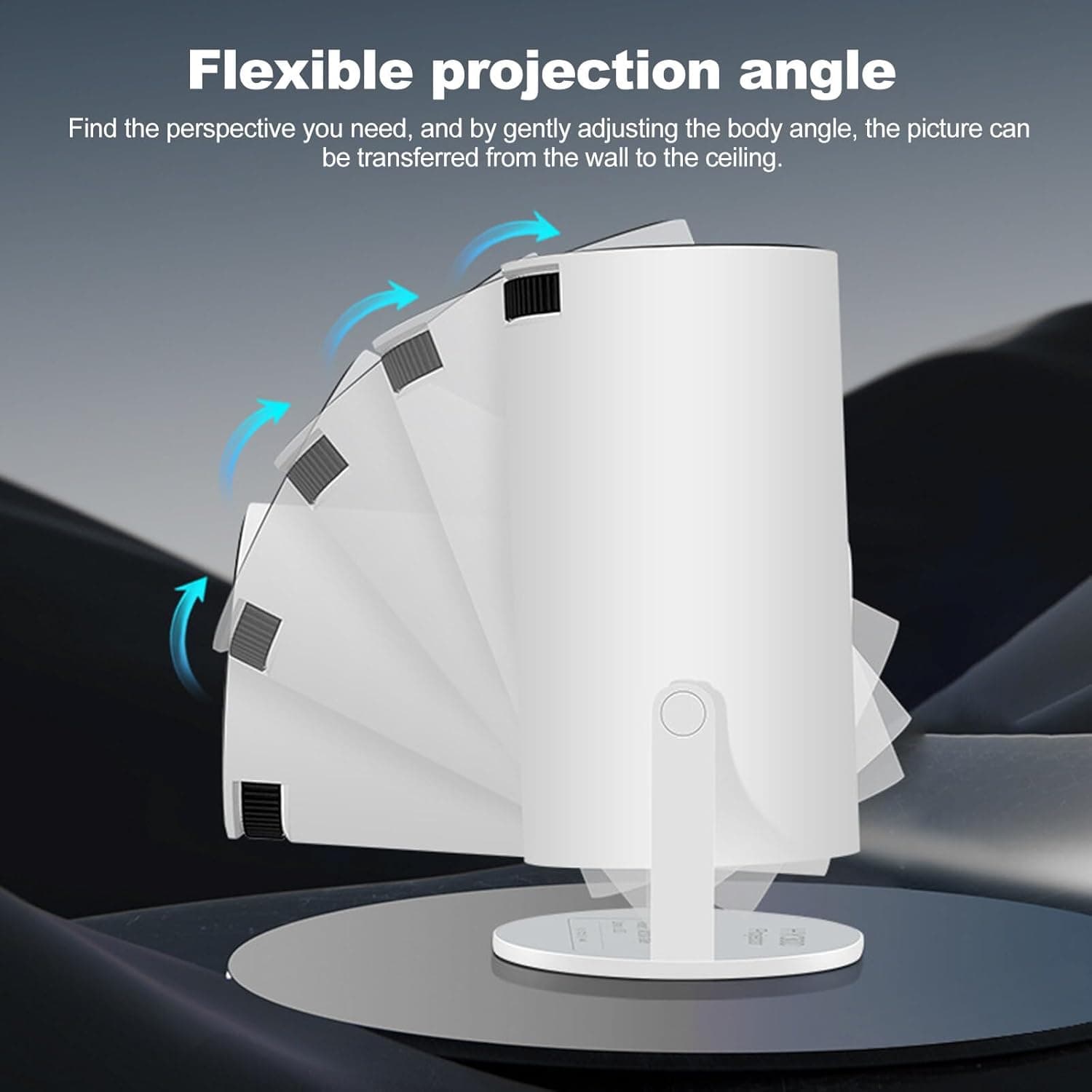 HY300 Mini Projector Android 11 WiFi6 Auto Correction Rotatable For Phone Laptop view 3