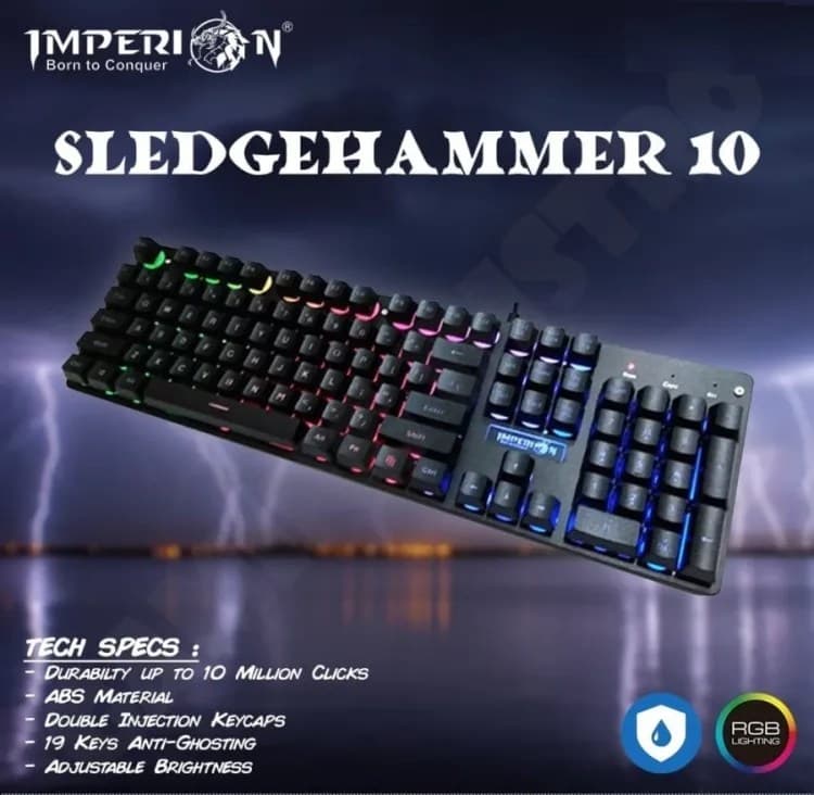 Imperion Sledgehammer 10 Gaming Keyboard Black