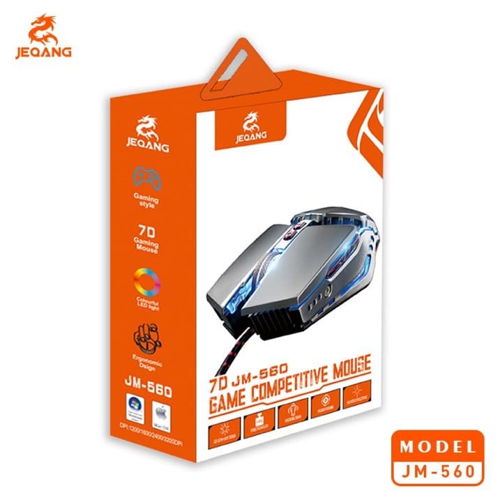 JEQANG JM560 7D Wired Gaming Mouse With RGB Breathing Lights view 4