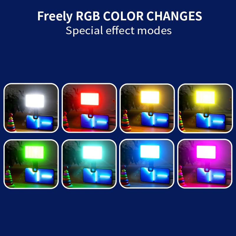 JMARY FM-150 RGB Photography Fill Light – RGB LED Video Light, 2500K-9000K Adjustable, 20 Lighting Effects, 120 LED Beads, Rechargeable 3000mAh Battery for YouTube, Live Streaming & Studio view 3